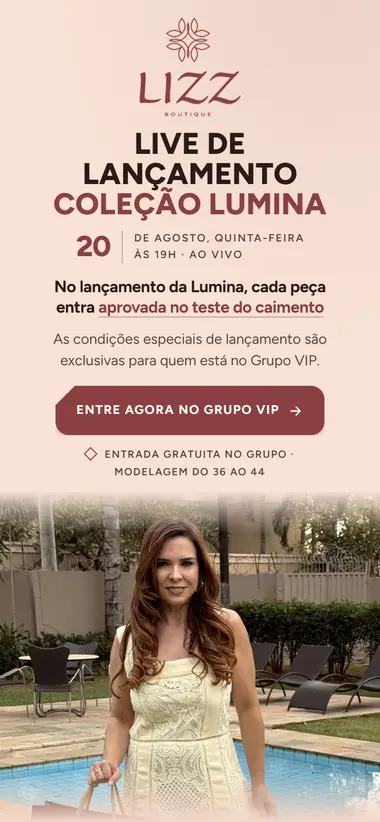 Página de captação da Lizz Boutique no celular, entregue pela equipe